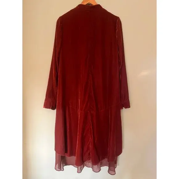 Free people velvet coatigan satin lined size small - Picture 3 of 3